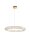LED Kronleuchter Ring Ø 80 cm in Gold dimmbar Kristall