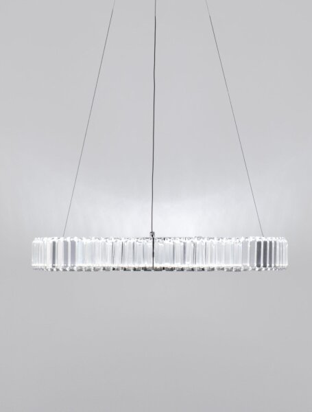 LED Hängeleuchte Ø 60 cm in Chrom dimmbar höhenverstellbar