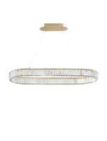LED H&auml;ngelampe 92 cm lang in Gold dimmbar...