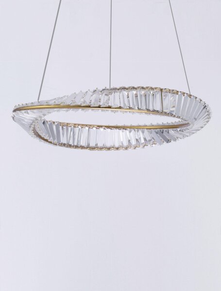 LED Kronleuchter Ø 60 cm in Gold dimmbar höhenverstellbar