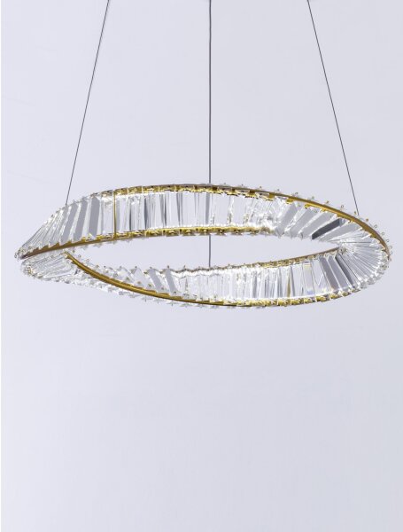 LED Kronleuchter Ø 60 cm in Gold dimmbar höhenverstellbar