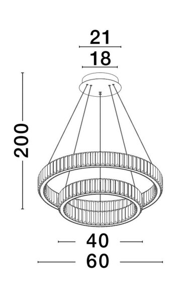 LED Pendelleuchte Ø 60 cm in Gold dimmbar höhenverstellbar