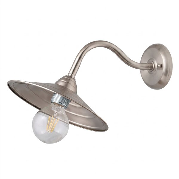 Applique avec abat-jour Ø26cm nickel laiton véritable