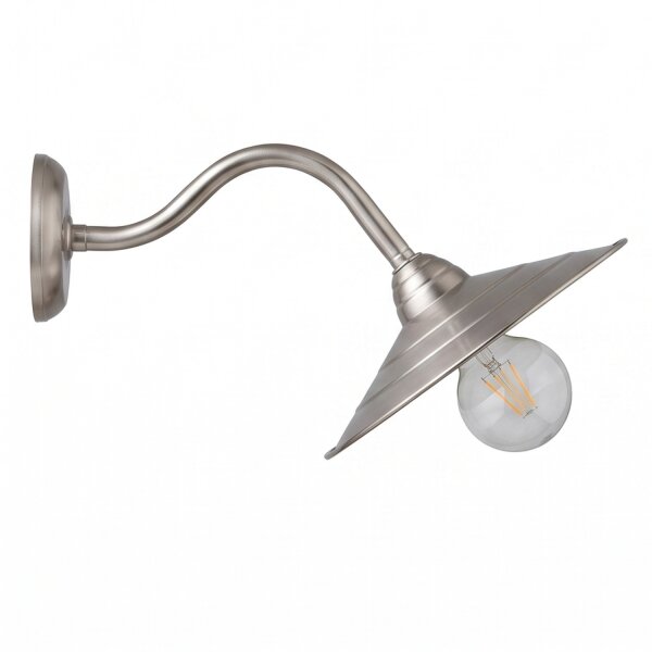 Applique avec abat-jour Ø26cm nickel laiton véritable