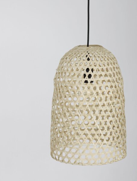 Hängeleuchte Schwarz Beige 30 cm breit E27 höhenverstellbar