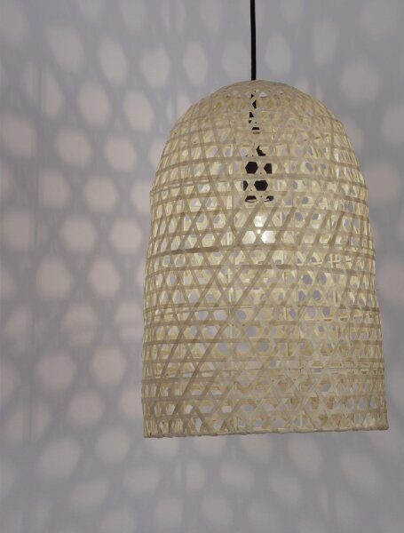 Hängeleuchte Schwarz Beige 30 cm breit E27 höhenverstellbar