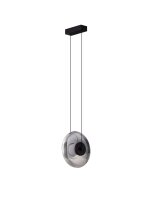 LED Pendelleuchte rund 26 cm breit Schwarz Grau dimmbar