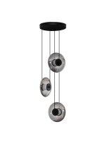 LED H&auml;ngelampe Schwarz Grau 35 cm breit dimmbar...