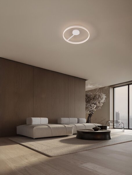 LED Deckenlampe rund Ø 80 cm Weiß dimmbar CCT ENNIS Up Down