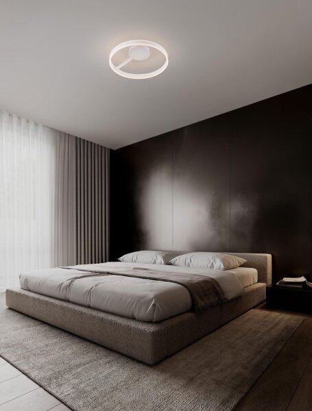 LED Deckenlampe Weiß Ø 60 cm dimmbar rund CCT ENNIS Up Down