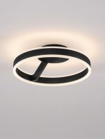 LED Deckenleuchte dimmbar Schwarz Ø 40 cm rund CCT...