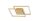 LED Deckenleuchte in Blattgold 46 cm breit flach 2 flammig