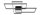 LED Deckenlampe 90 x 67 cm Schwarz dimmbar flach 3 flammig