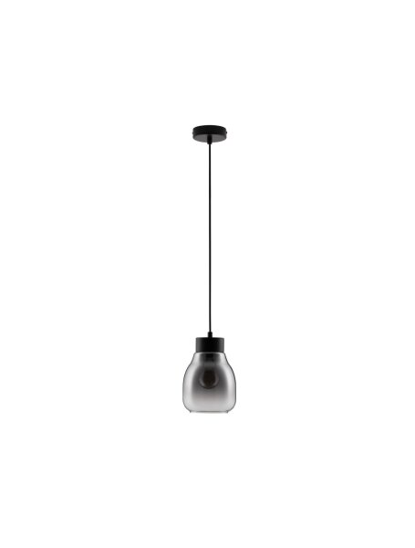 Pendelleuchte E27 15 cm breit Schwarz Grau höhenverstellbar