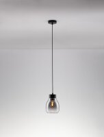 Pendelleuchte E27 15 cm breit Schwarz Grau...