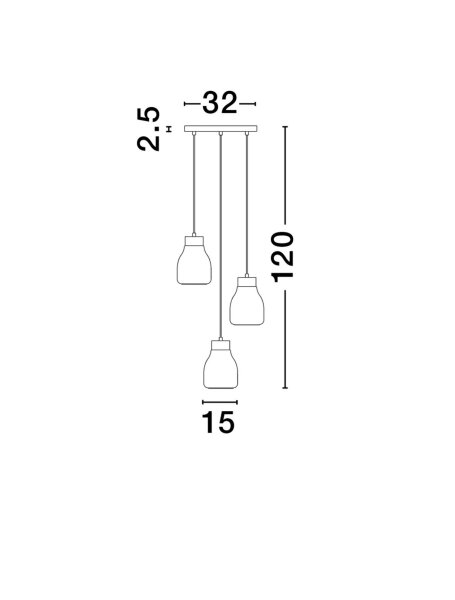 Hängeleuchte Schwarz Grau 42 cm breit E27 höhenverstellbar