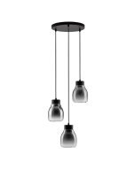 H&auml;ngeleuchte Schwarz Grau 42 cm breit E27...