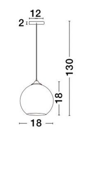 Pendelleuchte E27 Ø 18 cm in Schwarz Kupfer höhenverstellbar