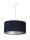 Lampe à suspendre bleu foncé argent Tissu rond Rétro