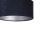 Lampe à suspendre bleu foncé argent Tissu rond Rétro