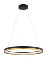 LED Pendelleuchte in Schwarz Gold &Oslash; 60 cm dimmbar...