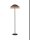Stehlampe E27 148 cm Schwarz Braun Natur Rattan Metall