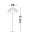 Stehlampe E27 148 cm Schwarz Braun Natur Rattan Metall