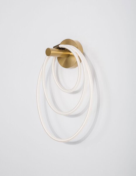 LED Wandlampe 50 cm hoch in Gold Metall warmweiß FOSTER