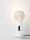 LED Nachttischlampe rund 30 cm Weiß dimmbar warmweiß Kugel