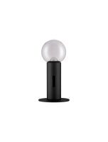 LED Tischlampe Schwarz 30 cm dimmbar rund warmwei&szlig;...