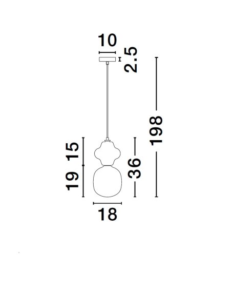 Pendelleuchte 18 cm breit E14 Weiß Grün höhenverstellbar