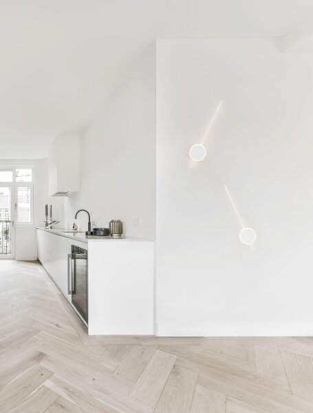 LED Wandleuchte Minimalistisch Schwarz 61 cm hoch schmal