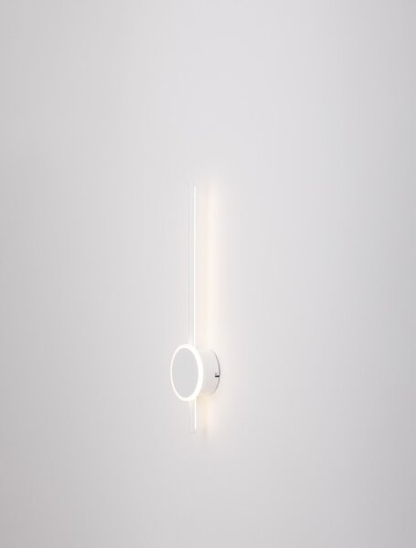 LED Wandleuchte Minimalistisch Schwarz 61 cm hoch schmal