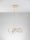 LED Hängelampe in Gold 60 cm breit dimmbar Kristall Metall