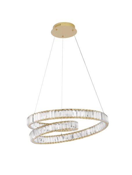 LED Hängeleuchte in Gold Ø 60 cm dimmbar höhenverstellbar