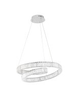 LED Pendelleuchte Kristall Metall in Chrom &Oslash; 60 cm...