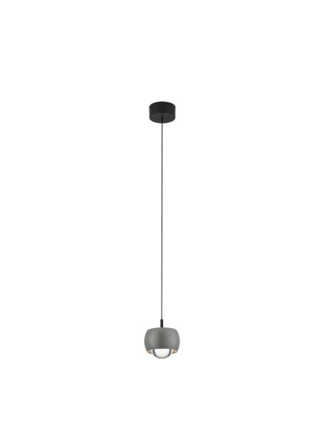 LED Pendelleuchte schmal Ø 9,6 cm Schwarz Grau warmweiß