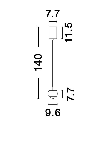 LED Pendelleuchte schmal Ø 9,6 cm Schwarz Grau warmweiß