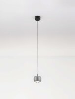 LED Pendelleuchte schmal Ø 9,6 cm Schwarz Grau...