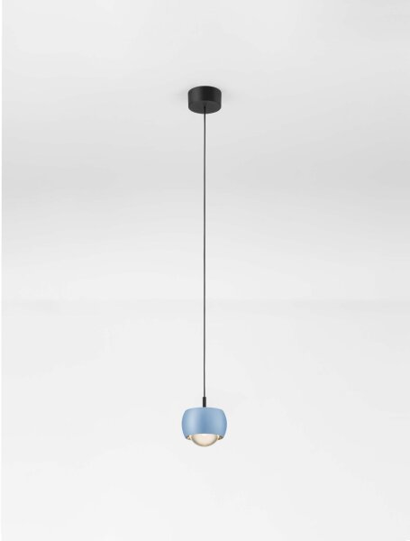 LED Hängelampe Schwarz Blau Ø 9,6 cm schmal warmweiß Up Down