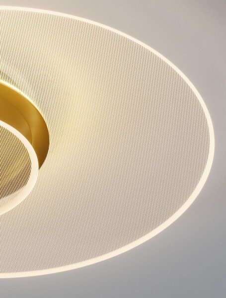 LED Deckenlampe Ø 50 cm in Gold dimmbar warmweiß GAYLE