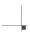 LED Wandleuchte Minimalistisch Schwarz 80 cm breit dimmbar