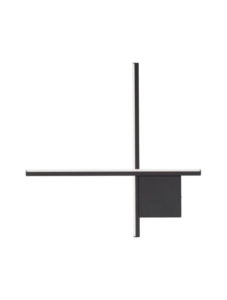 LED Wandleuchte Schwarz 50 cm breit dimmbar Minimalistisch