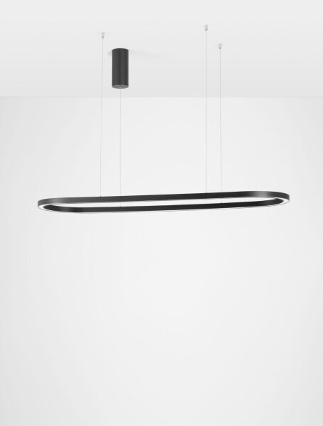LED Pendelleuchte 120 cm lang Schwarz dimmbar Design 6989 lm