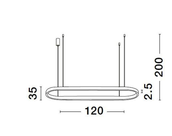 LED Pendelleuchte 120 cm lang Schwarz dimmbar Design 6989 lm