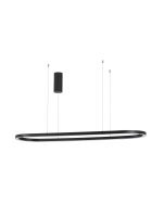 LED Pendelleuchte 120 cm lang Schwarz dimmbar Design 6989 lm