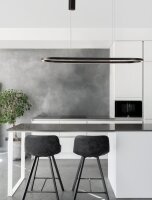 LED Pendelleuchte 120 cm lang Schwarz dimmbar Design 6989 lm