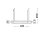 LED Pendelleuchte 120 cm lang Schwarz dimmbar Design 6989 lm