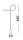 Stehlampe rund G9 150 cm Schwarz Weiß Design Glas GLENNA