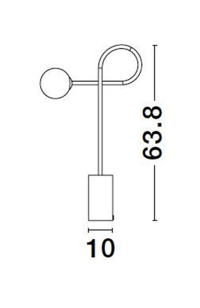 Tischlampe Design Schwarz Weiß 64 cm G9 Glas rund GLENNA